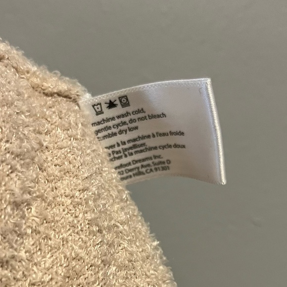 Barefoot Dreams Taupe Long Sleeve CozyChic Lite Circle Lounge Cardigan Sz M EUC - Picture 12 of 12